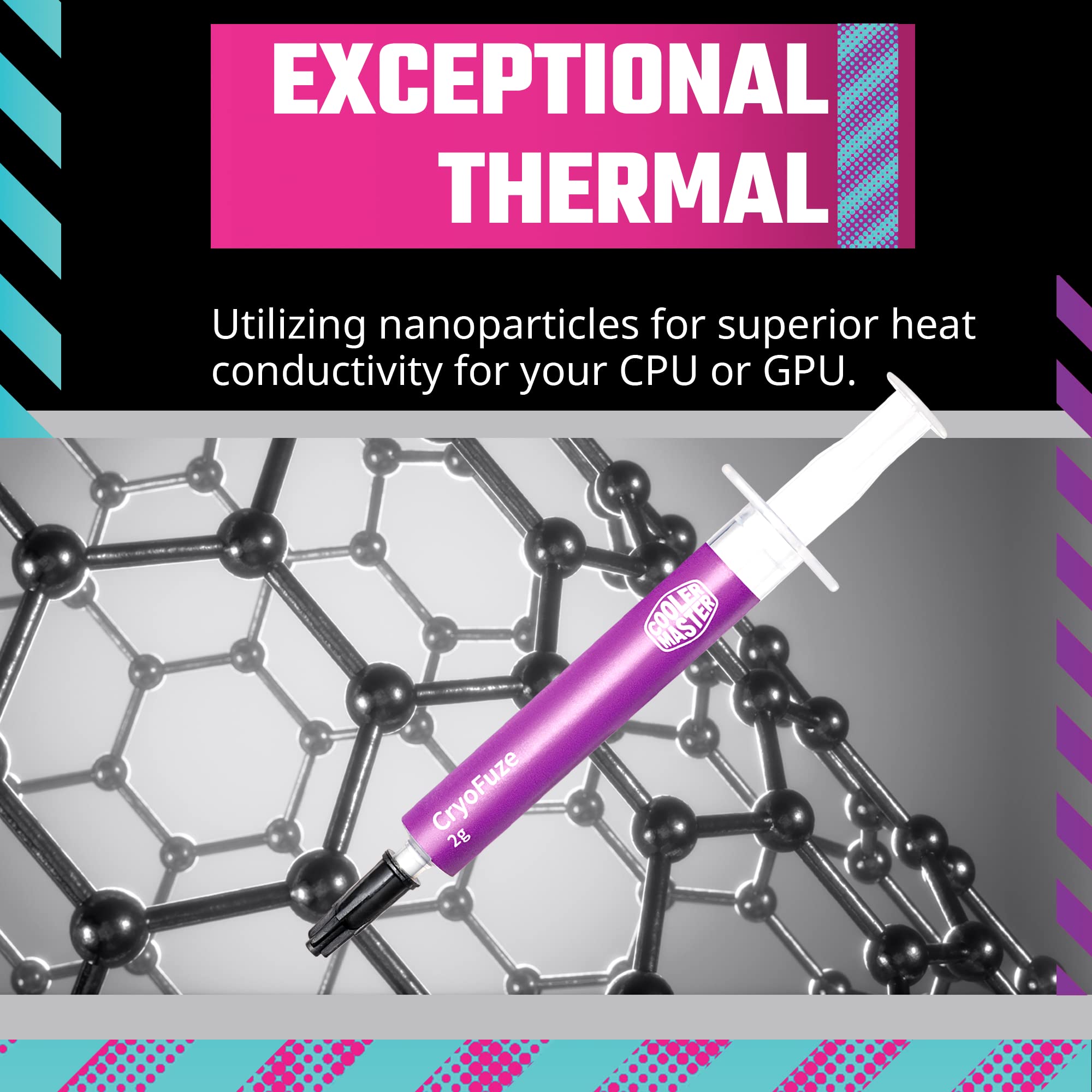 Cooler Master CryoFuze Premium Performance Thermal Paste, Nanoparticles, | 2 Grams | Thermal Compound (for GPU, CPU, Consoles, Laptops Graphics Cards, Heat Sinks) - Image 5