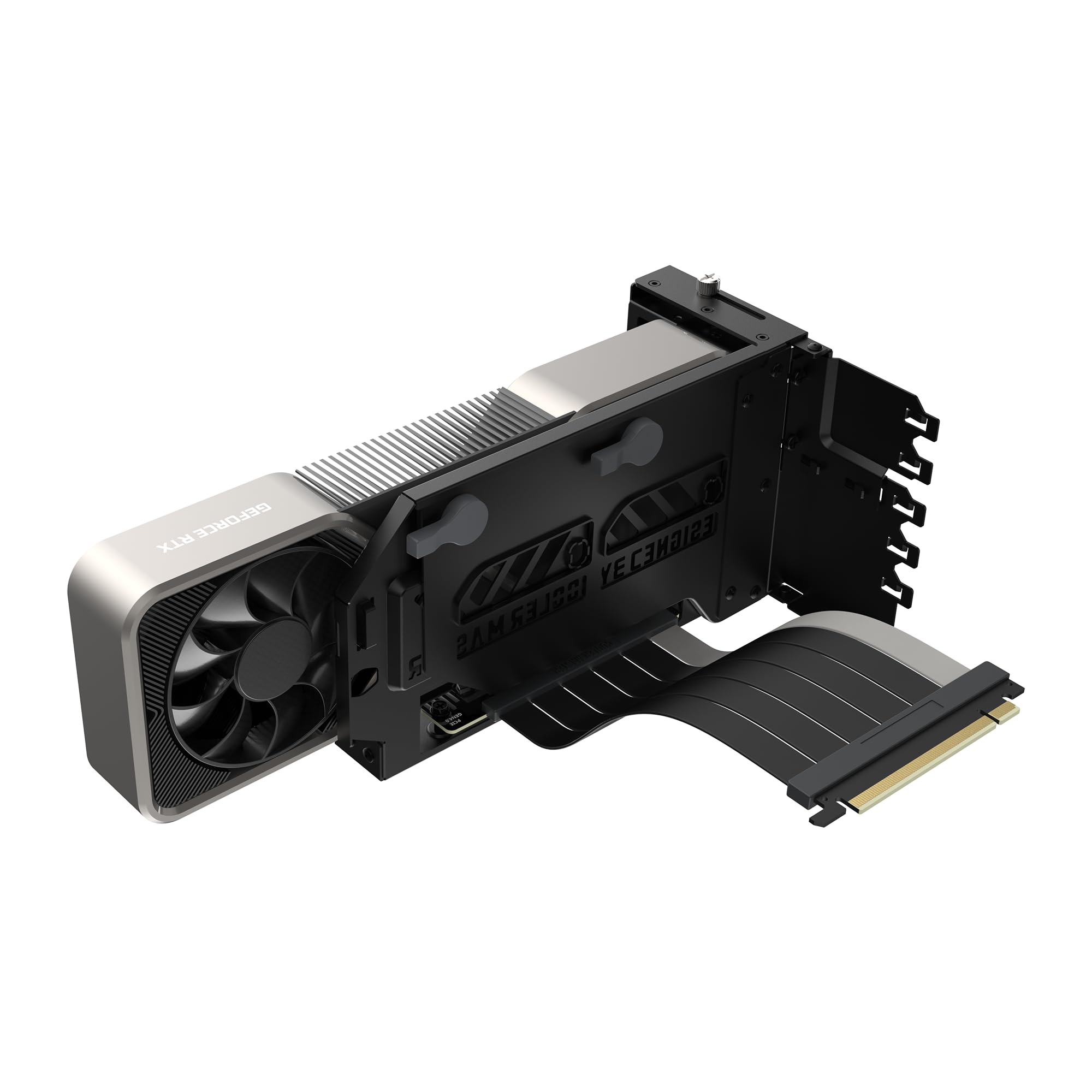 Cooler Master MasterAccessory Vertical GPU Card Holder Kit V3 Black, Premium Riser Cable PCI-E 4.0 x16-165mm, PCIe 3.0 Compatible, Adjustable Length for E-ATX|ATX|Micro ATX Case (MCA-U000R-KFVK03) - Image 12